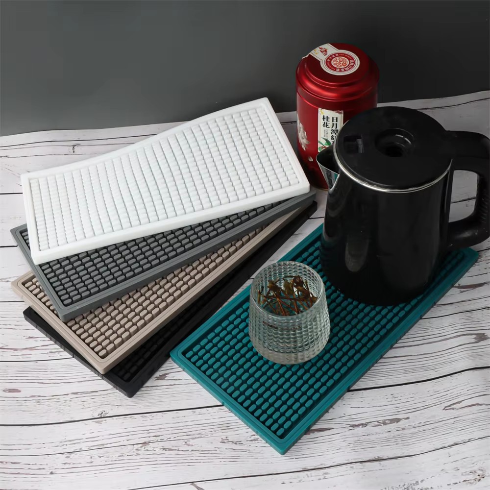 Bar Mat Rubber - Silicone Coffee Bar Mat, Non-Slip Rubber