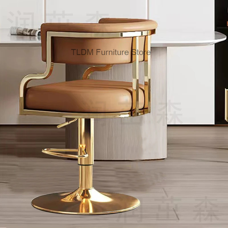 Home Bar Seating - High-end Bar Stools Luxury Rotating Bar
