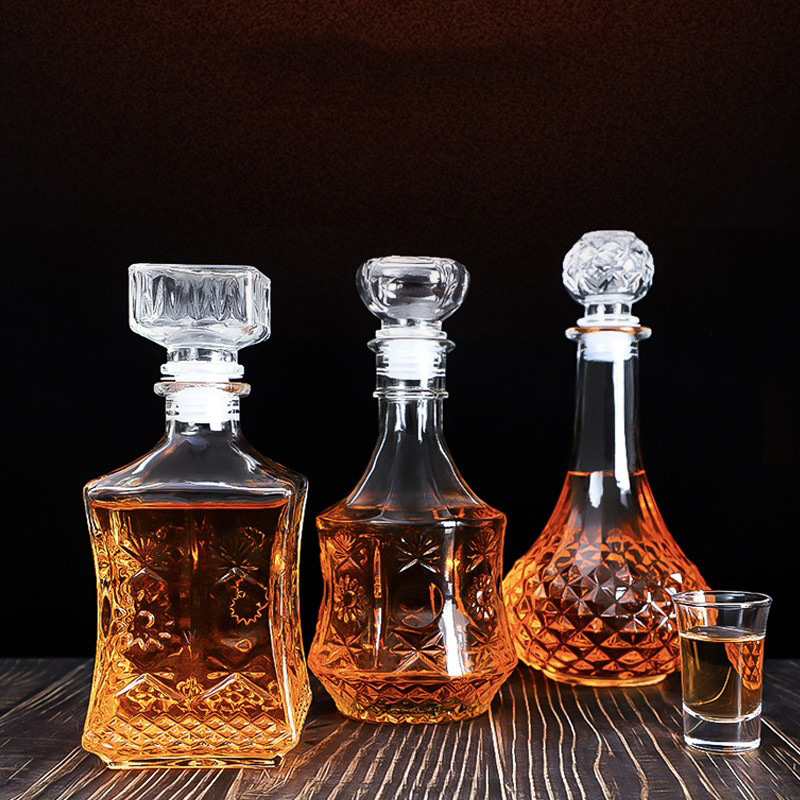 Decanter Globe Set - Luxury 500ML/1000ML Glass Liquor Decanter with