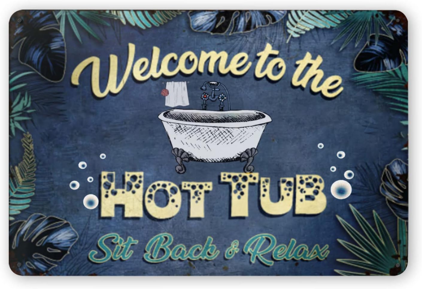Home Bar And Coffee - Y1,Metal Tin Sign For Welcome To