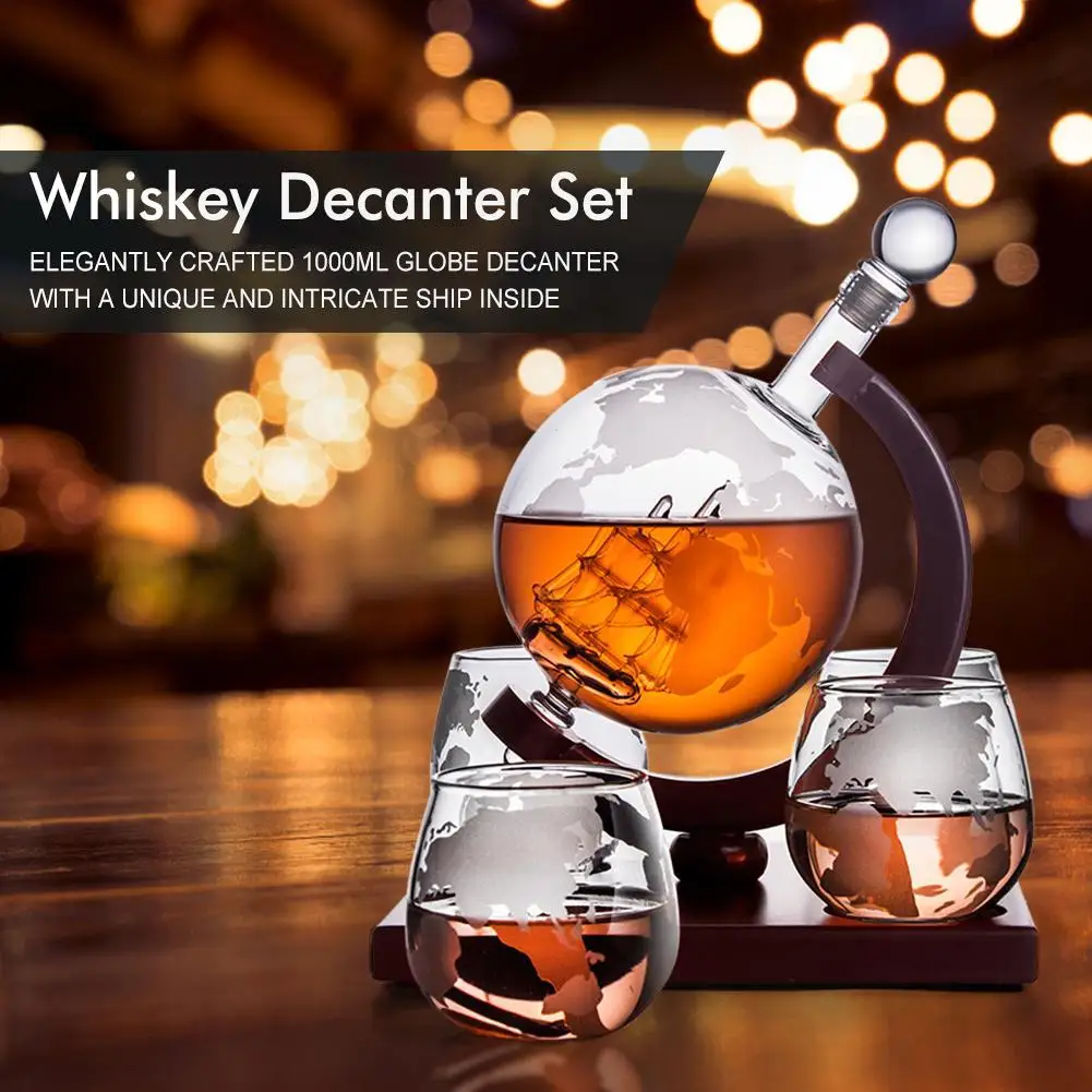 850ml Whiskey Globe Decanter S - Decanter Globe Set recension och pris