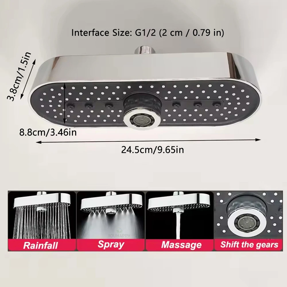 Overhead Shower Head, 3‑Functi - Home Bar Accessories recension och pris