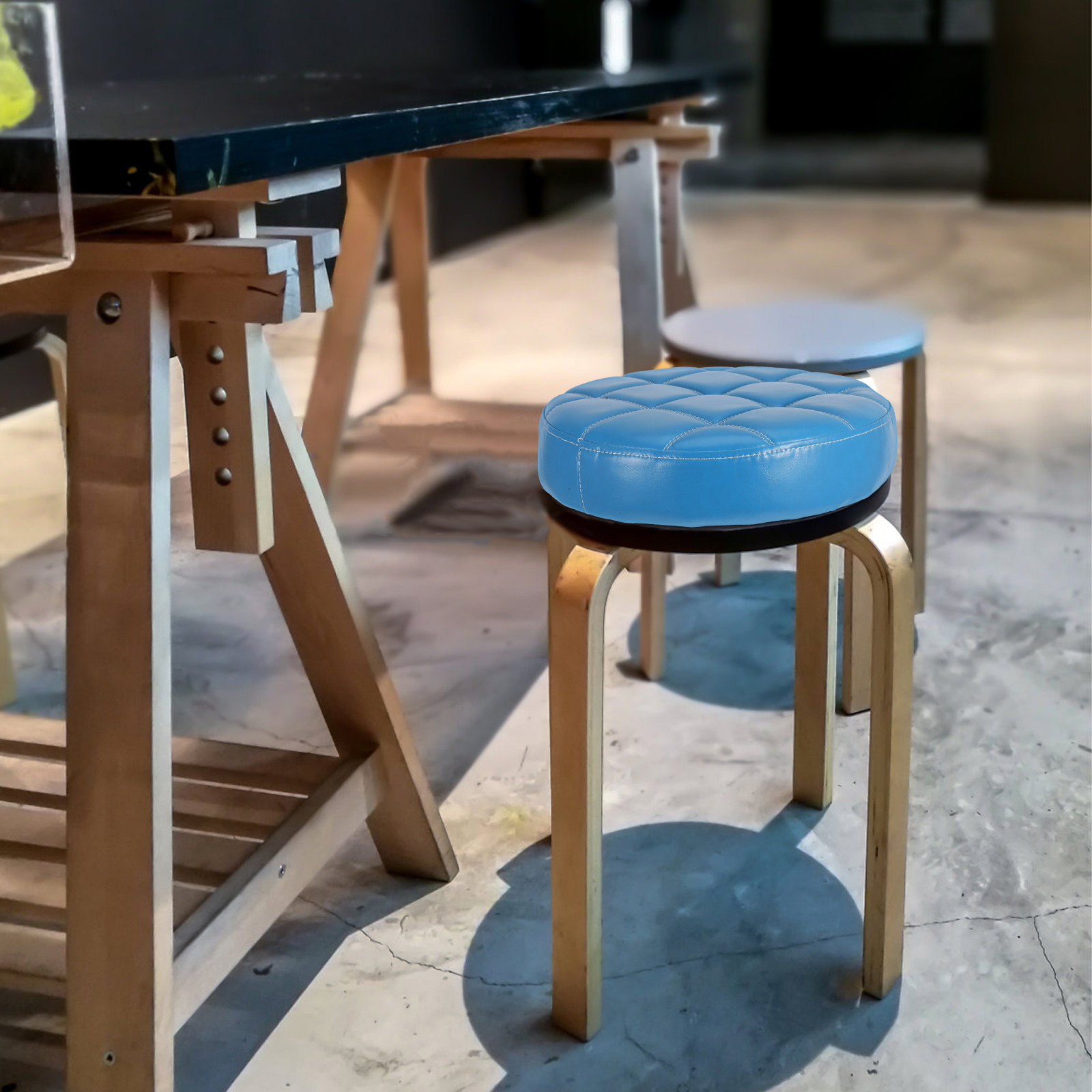 PU Round Stool Seat Cushion Re - Home Bar Seating recension och pris