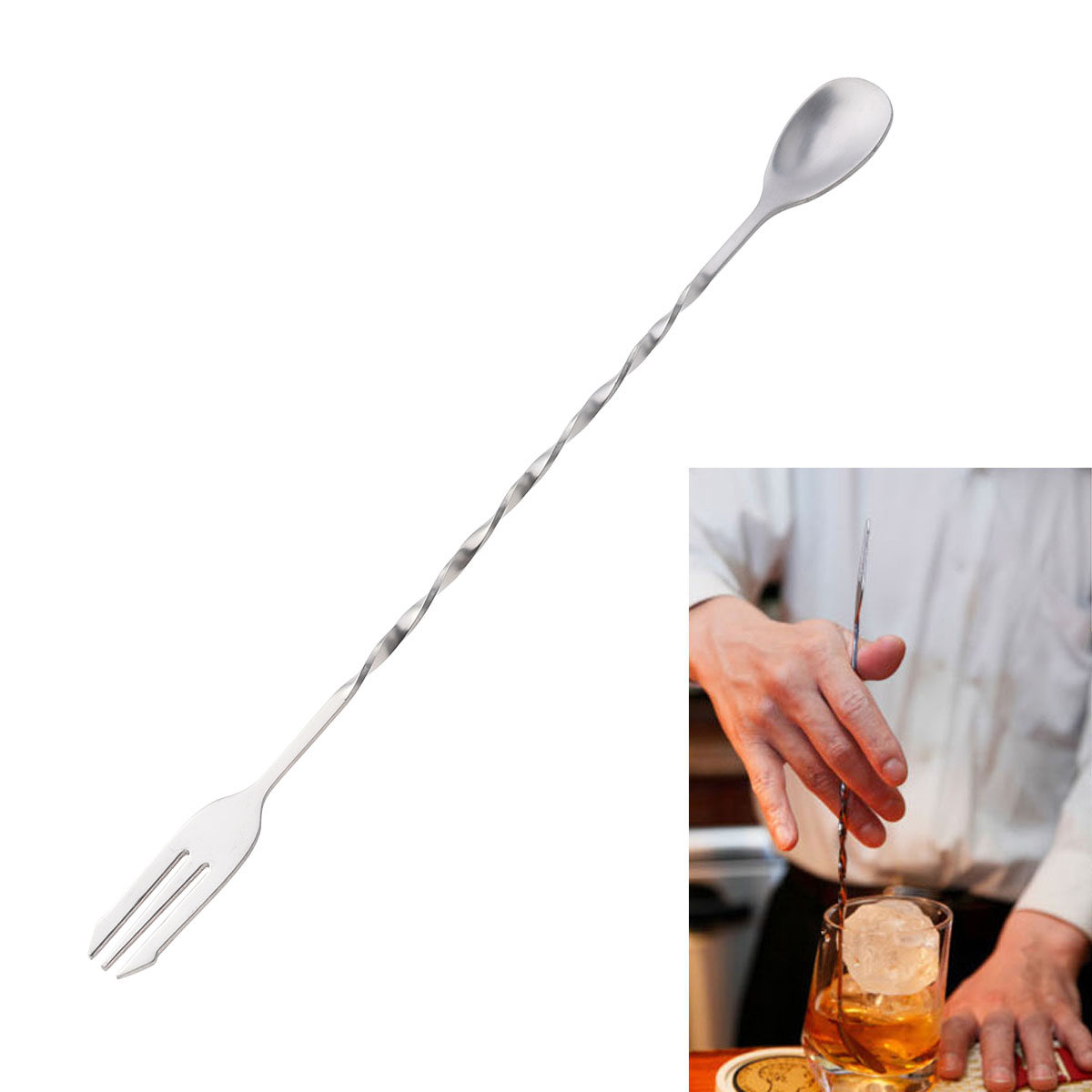 304 Stainless Steel Twisted Sp - Bar Spoon Twisted recension och pris