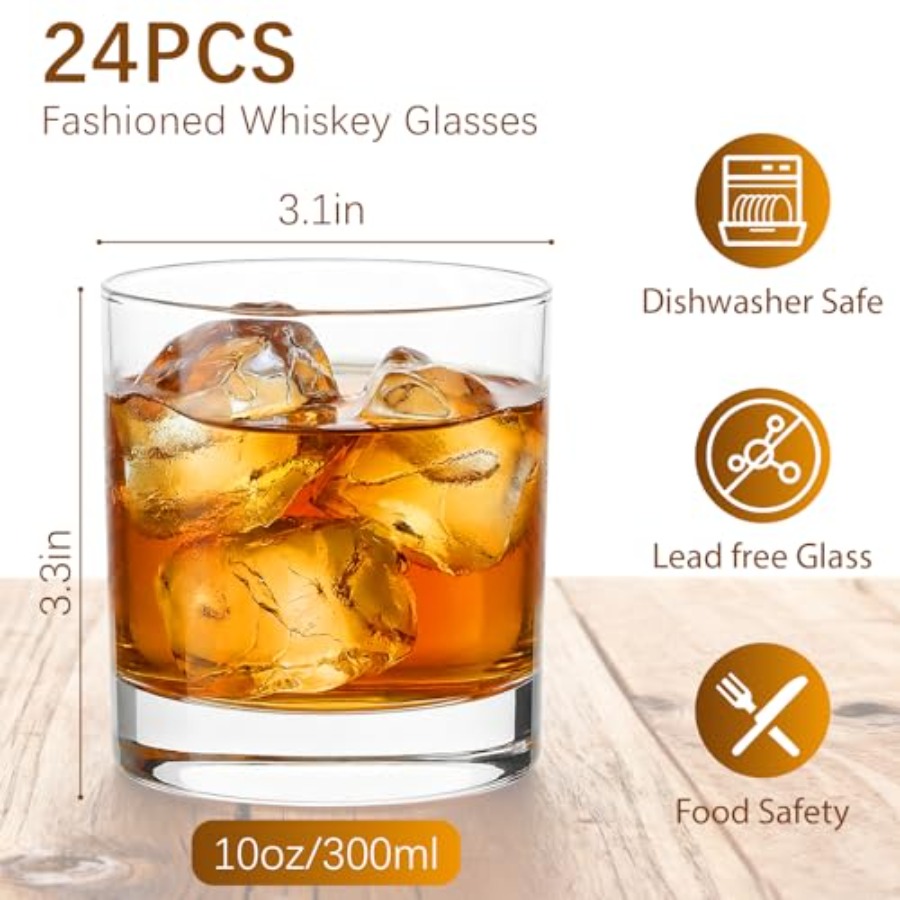 24PCS 10OZ Old Fashioned Glass - Old Fashioned Glass recension och pris