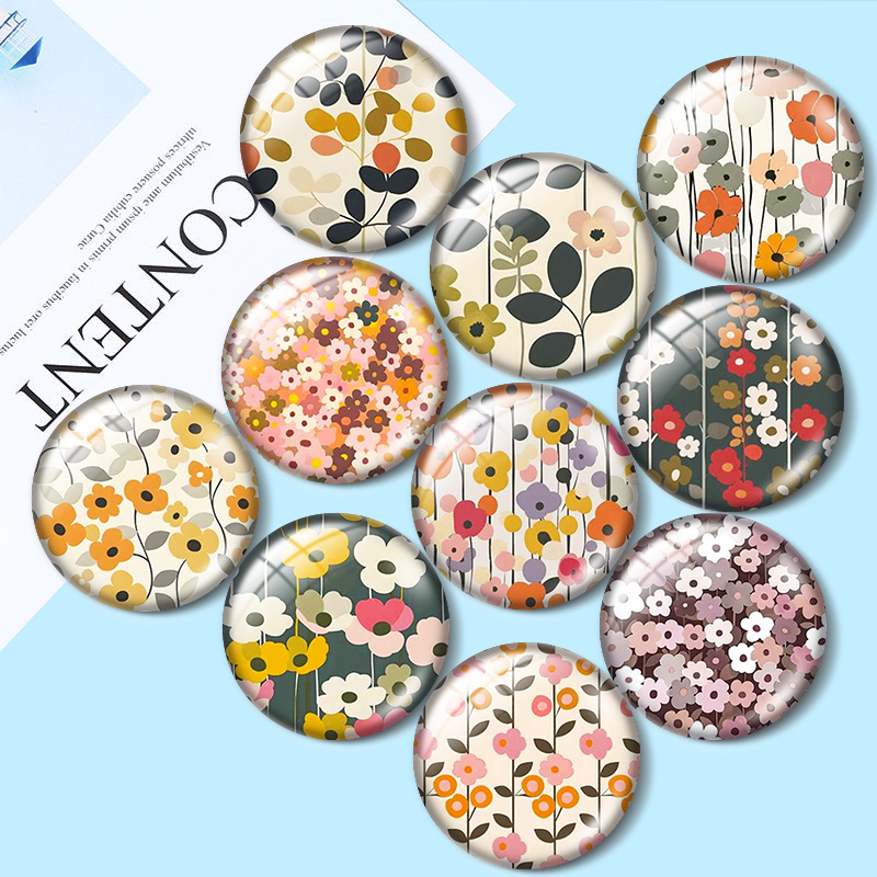 Retro Floral12/18/20/25mm glas - Old Fashioned Glass recension och pris
