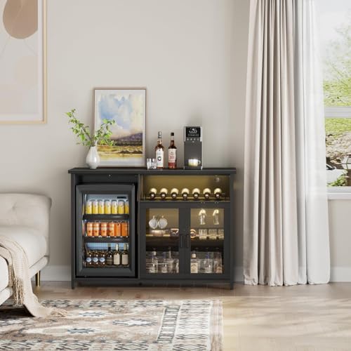 Wine Bar Cabinet with Mini Fri - Home Bar Setup recension och pris
