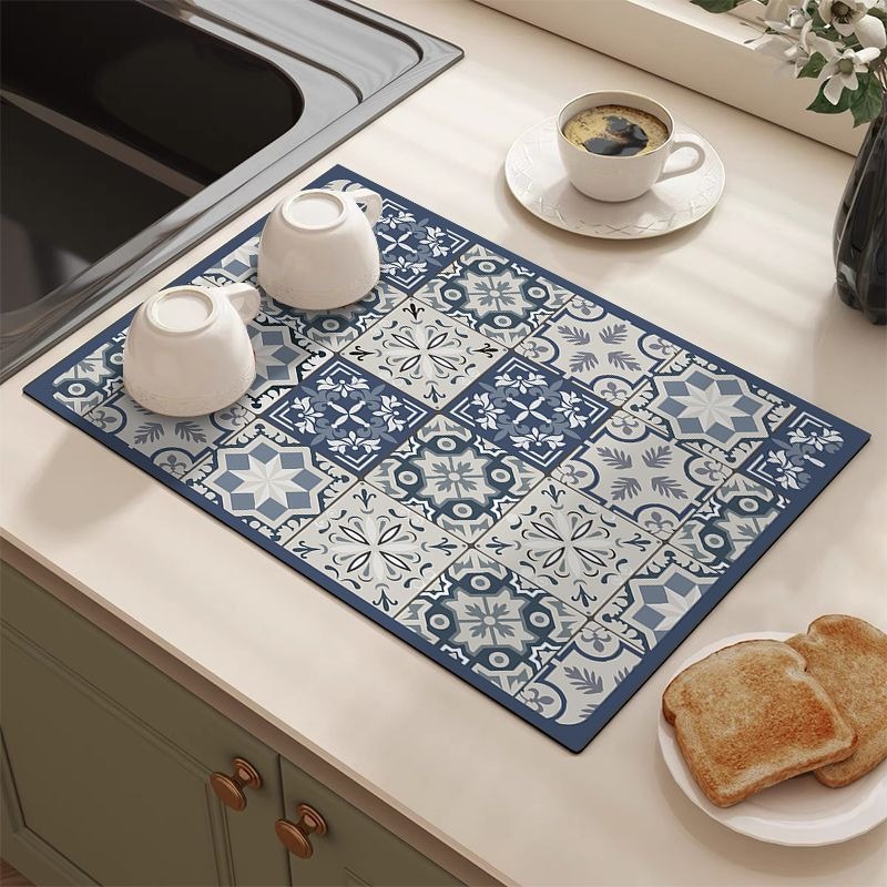 Retro Tile Pattern Absorbent D - Bar Mat Rubber recension och pris