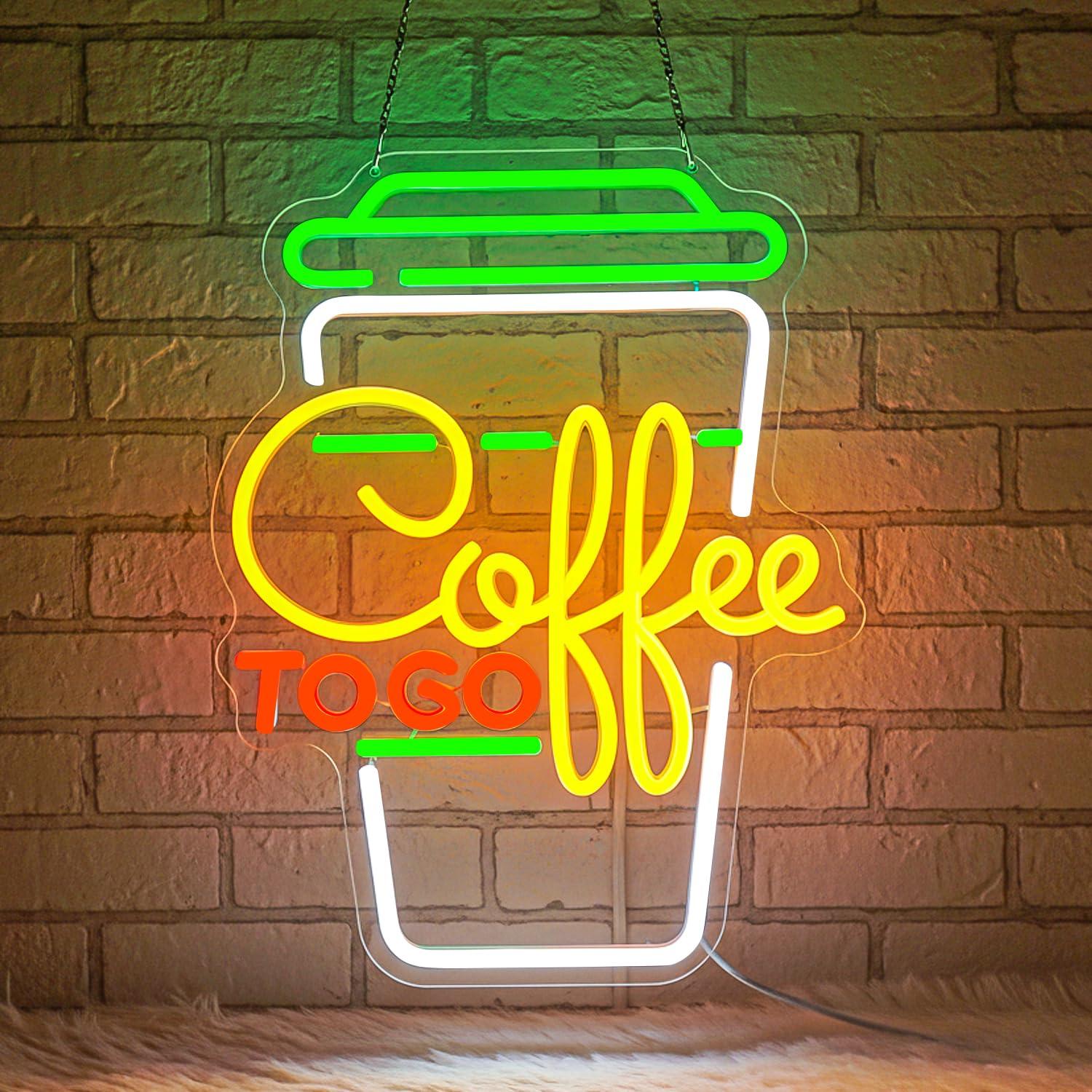Coffee Neon Sign USB Dimmable  - Home Bar And Coffee recension och pris