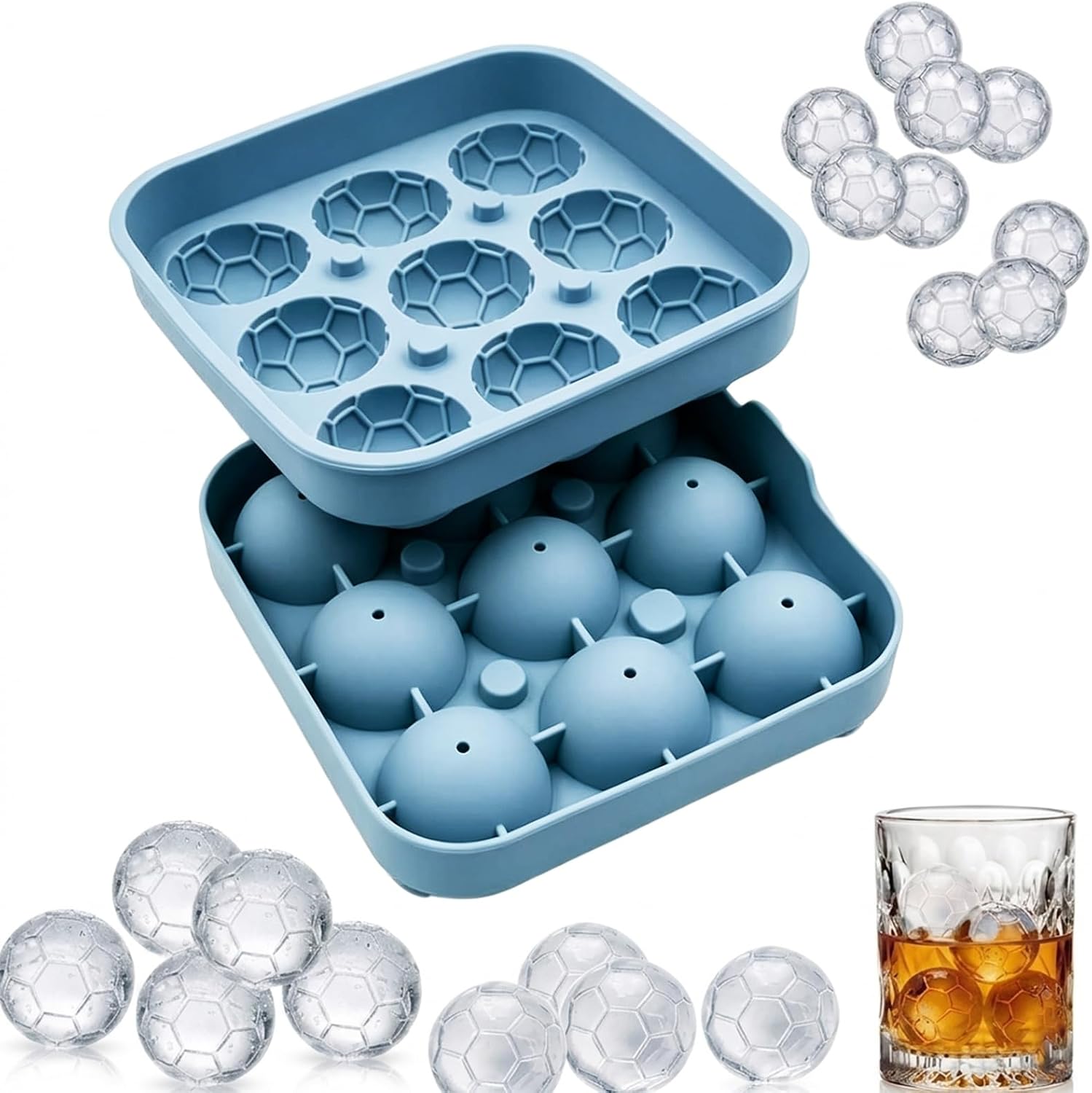 Soccer Ball Ice Cube Molds,9/4 - Ice Mold Sphere recension och pris
