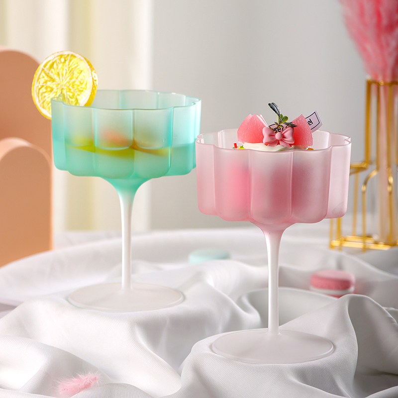 Colorful Frosted Glass Cocktai - Home Bar Set recension och pris