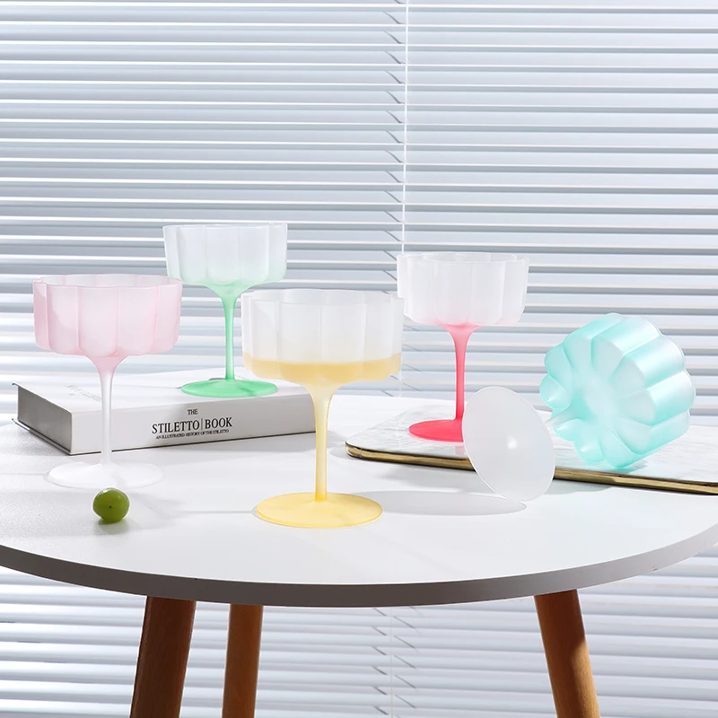 Colorful Frosted Glass Cocktai - Home Bar Set recension och pris