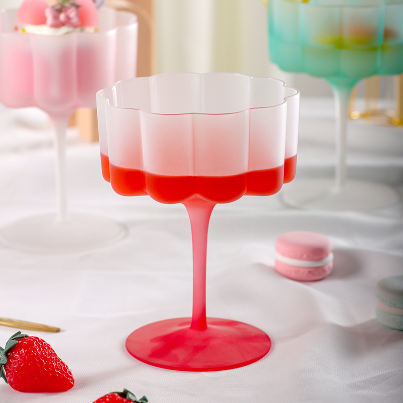 Colorful Frosted Glass Cocktai - Home Bar Set recension och pris