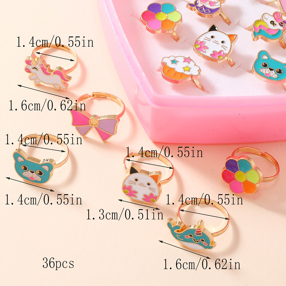 36Pcs Adjustable Ring Set with - Bar Cart Gold recension och pris