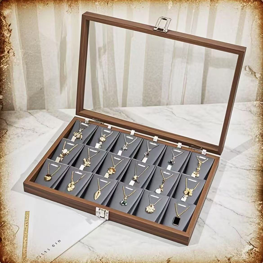 Walnut Wooden Necklace Pendant - Bar Cart Gold recension och pris