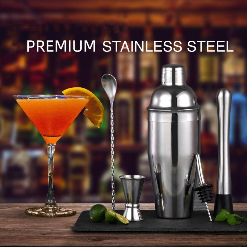 5-Piece Stainless Steel Bar Mi - Boston Shaker Set recension och pris